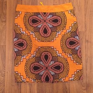 Anthropologie African Print Skirt
